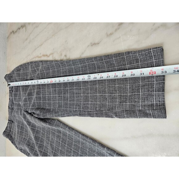 Banana Republic Pants Women's 10 Gray Avery Fit Plaid Slim Trousers Stretch - Picture 3 of 7